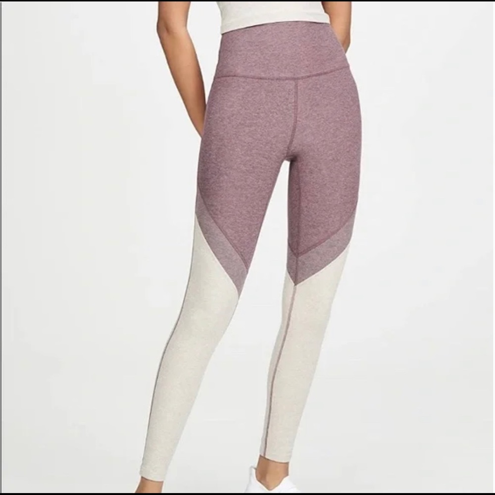 Beyond Yoga Spacedye tri panel leggings Deep Blush/Wild Orchid